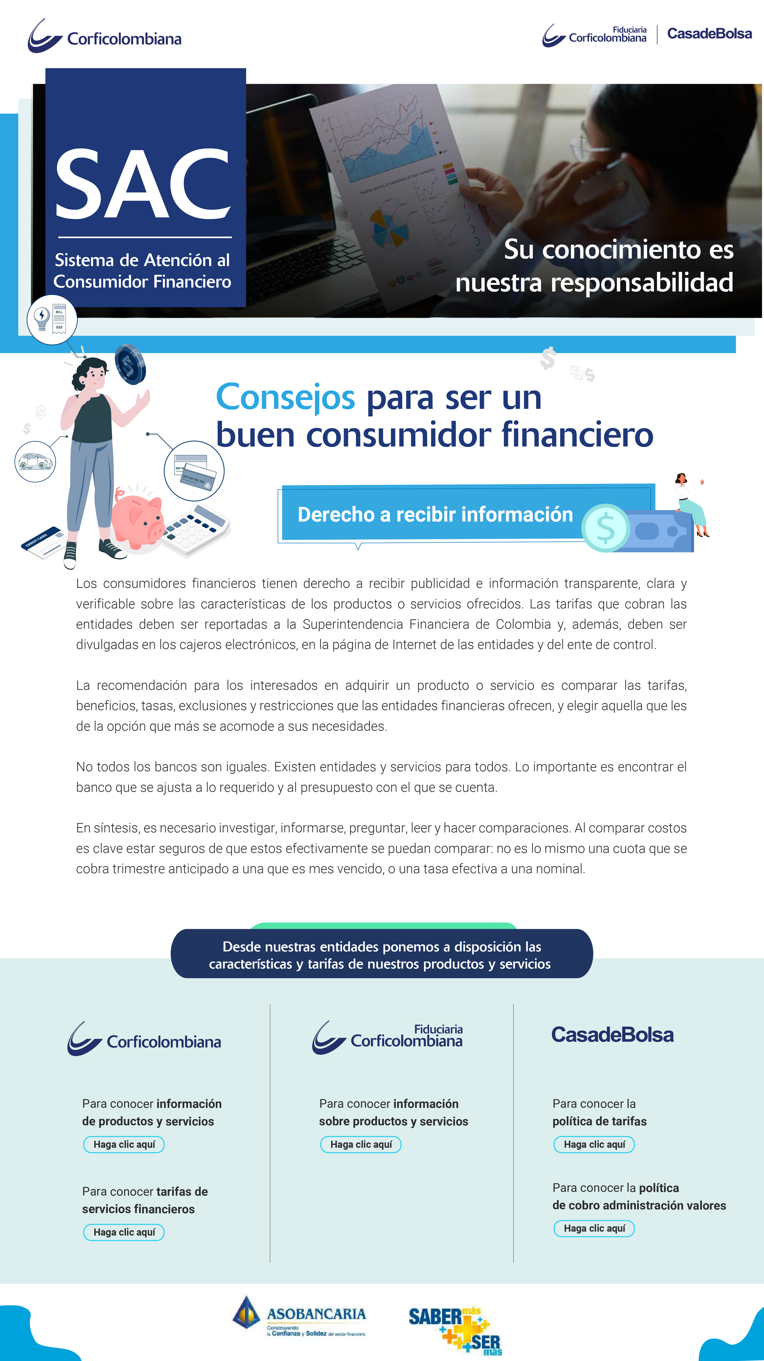 Consejos para ser un buen  consumidor financiero